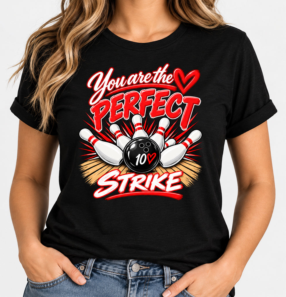 Spare Me the Drama retro bowling t-shirt with vintage bowling pin and ball graphic design in Black