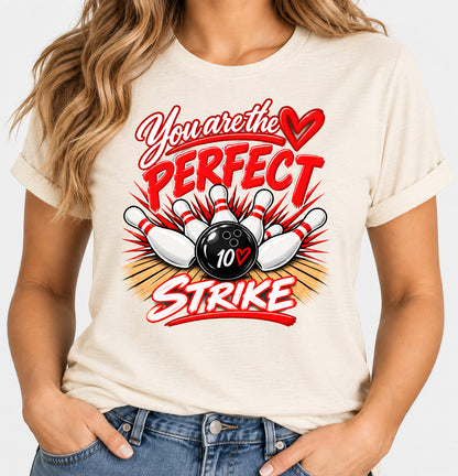 Spare Me the Drama retro bowling t-shirt with vintage bowling pin and ball graphic design in Natural