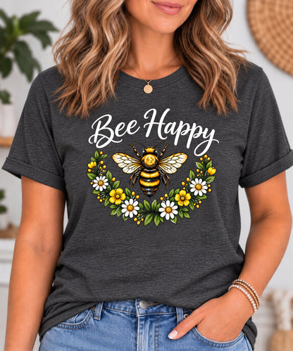 Bee Kind Floral Bee T-Shirt