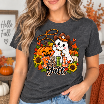 Fall Y'all Cowboy Ghost T-Shirt