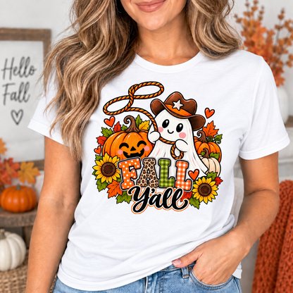 Fall Y'all Cowboy Ghost T-Shirt