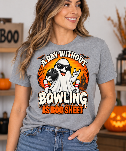 A Day Without Bowling Is Boo Sheet – Halloween Bowling Ghost T-Shirt