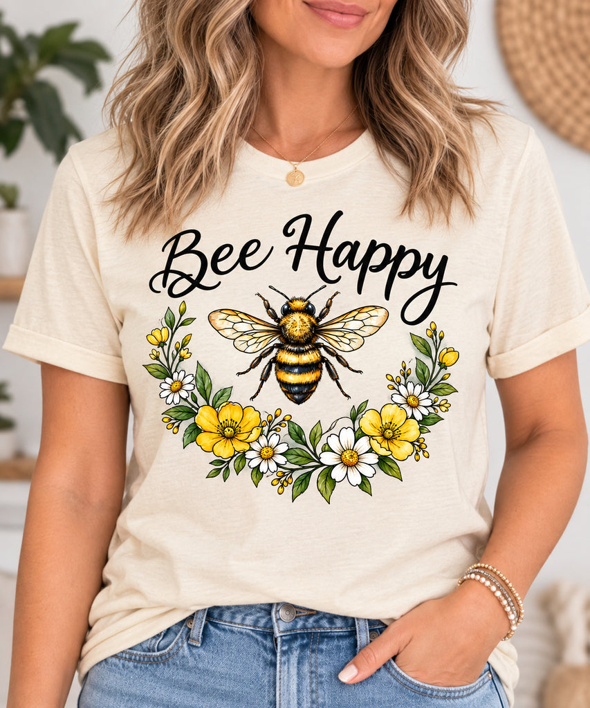 Bee Kind Floral Bee T-Shirt