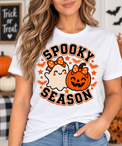 Spooky Season Ghost & Pumpkin T-Shirt