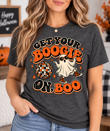 Get Your Boogie On, Boo - Groovy Halloween Tee