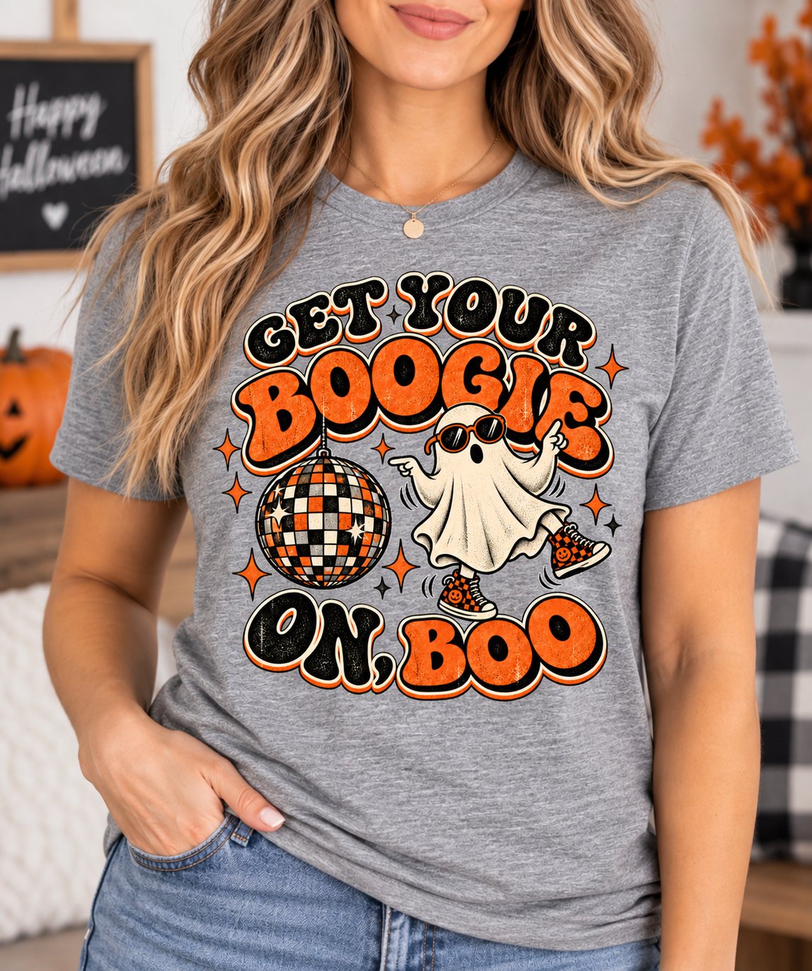 Get Your Boogie On, Boo - Groovy Halloween Tee