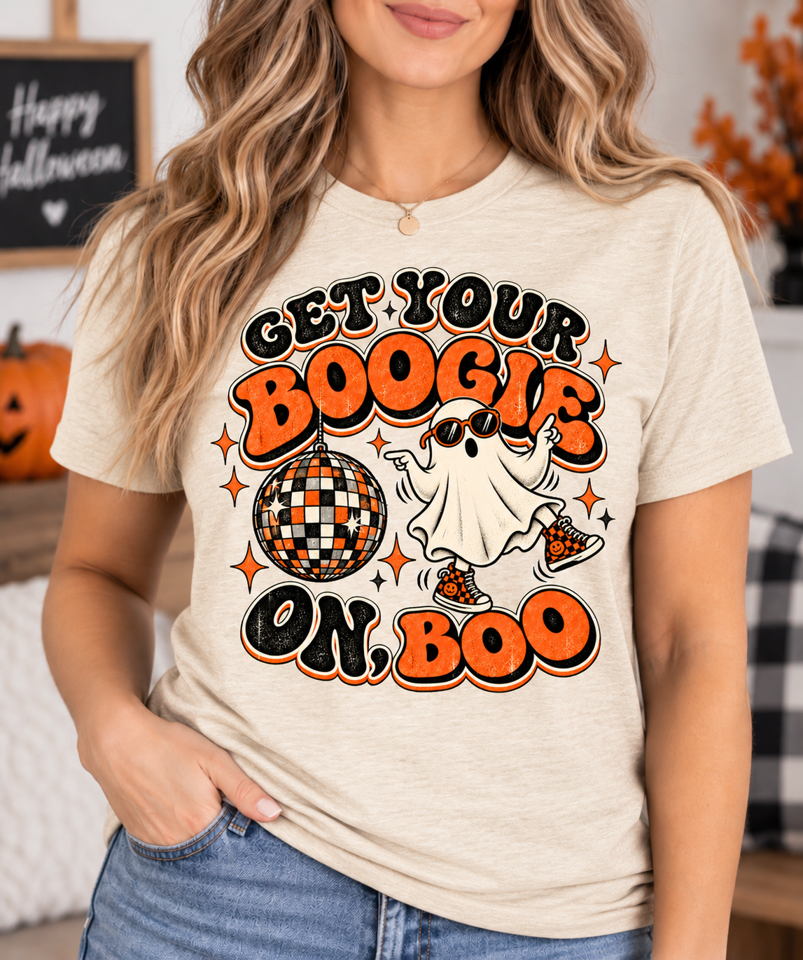 Get Your Boogie On, Boo - Groovy Halloween Tee