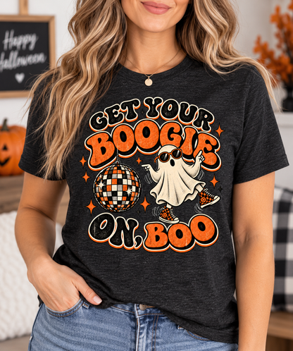 Get Your Boogie On, Boo - Groovy Halloween Tee