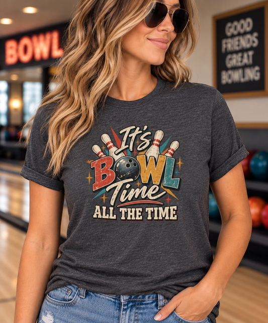 It's Bowl Time Retro T-Shirt