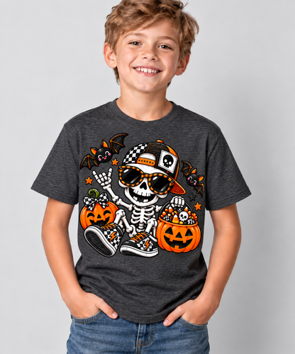 Checkered Skater Skull Tee