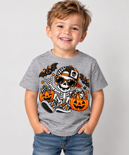 Checkered Skater Skull Tee