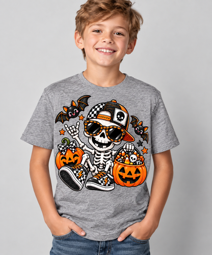 Checkered Skater Skull Tee