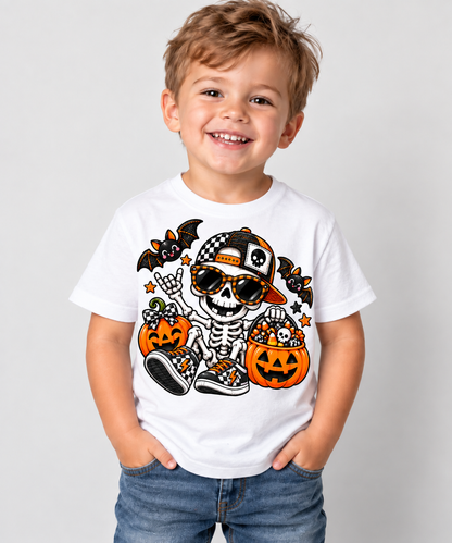 Checkered Skater Skull Tee