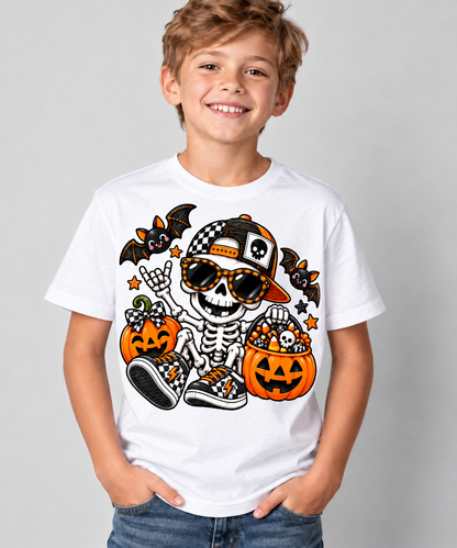 Checkered Skater Skull Tee